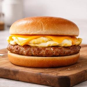 Breakfast on a Bun with Sausage