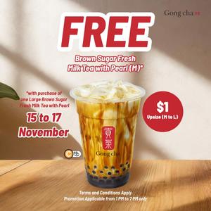 Brown Sugar Milk Tea with Pearls (Medium)
