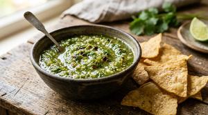 Chips & Tomatillo-Green Chili Salsa
