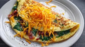 Spinach and Cheddar Omelette