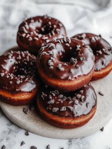 Chocolate Glazed Cake Doughnut