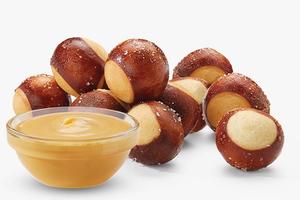 Pretzel Bites with Cheddar Cheese Sauce
