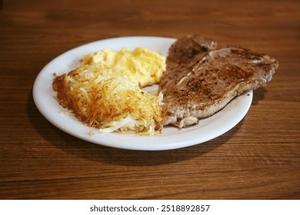 T-Bone Steak & Hash Browns