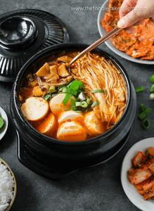 Soft Tofu Stew (Sundubu Jjigae) with Rice