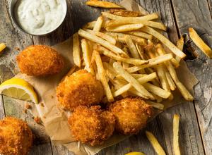 Fried Scallops with Fries