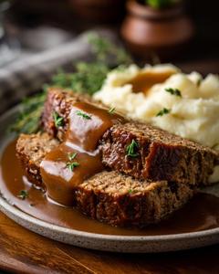 Meatloaf with Brown Gravy