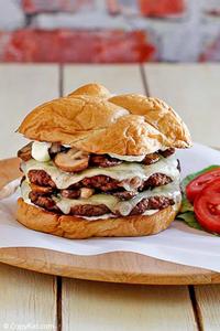 Mushroom Truffle Cheeseburger