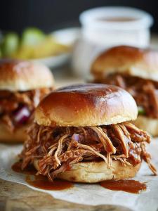 Saucy Hog Pulled Pork Sandwich