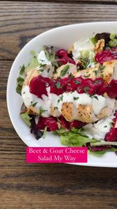 Beet and Goat Cheese Salad with Chicken