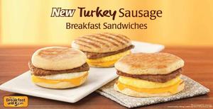 Turkey Sausage Breakfast Sandwich