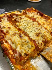 Lasagna with Garlic Bread