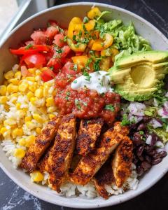 Flame Grilled Chicken Burrito Bowl