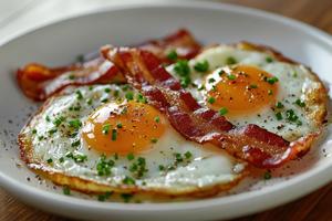 Two Eggs with Bacon (4 Strips)