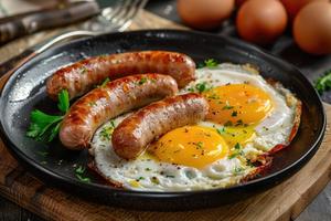 Two Eggs with Breakfast Sausage (4 Links)