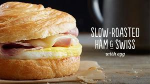 Roasted Ham, Swiss & Egg Sandwich