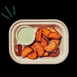 Roasted Sweet Potatoes + Green Goddess Ranch