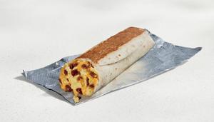 Cheesy Toasted Breakfast Burrito - Bacon