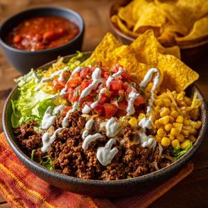 Seasoned Beef Taco Salad