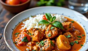 Red Curry with Chicken and Rice