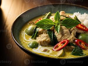 Green Curry with Chicken and Rice
