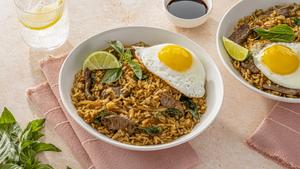 Basil Fried Rice with Beef