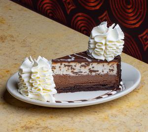 Chocolate Tuxedo Cream Cheesecake (Slice)
