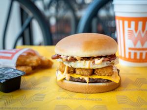 Breakfast on a Bun with Bacon