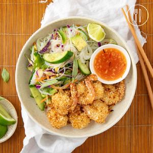 Coconut Prawns with Pineapple Sambal