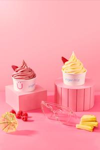Strawberry Blended Frozen Yogurt (Small Cup)