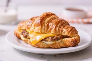 Sausage, Egg & Cheese on Croissant