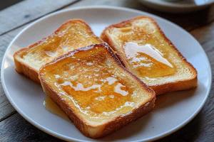 Toast with Butter and Honey (White Bread)