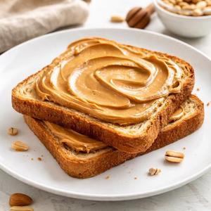 Toast with Peanut Butter (Whole Wheat Bread)