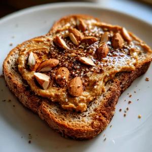 Toast with Almond Butter (Whole Wheat Bread)