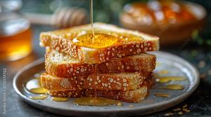 Toast with Honey (Whole Wheat Bread)