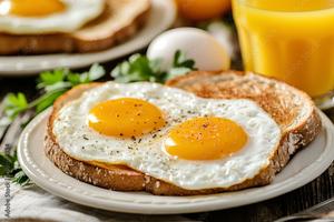 Toast with a Fried Egg (Whole Wheat Bread)