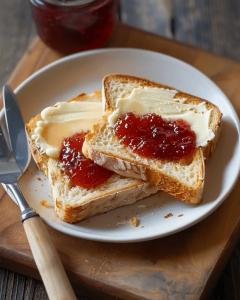 Toast with Butter and Jam (Multigrain Bread)
