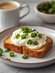 Toast with Cream Cheese (Sourdough Bread)