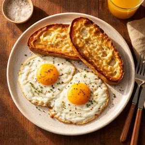 Toast with a Fried Egg (Sourdough Bread)