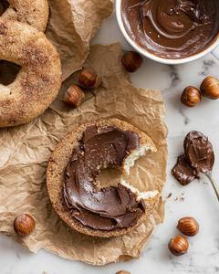 Bagel with Hazelnut Spread