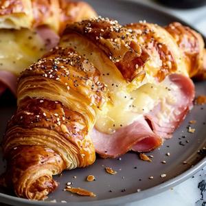 Croissant with Ham and Cheese