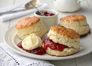 Scone with Butter and Jam
