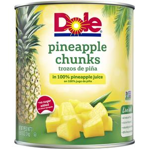Pineapple Chunks, Canned (1/2 Cup)