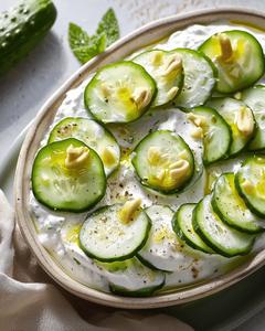 Cucumber Slices with Tzatziki