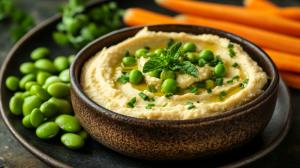 Snap Peas with Hummus