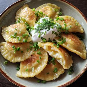 Perogies with Sour Cream (6)