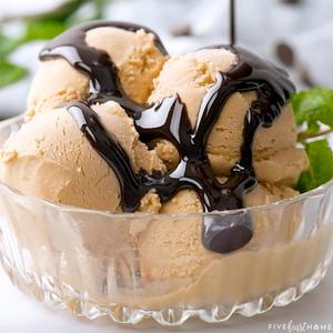 Ice Cream with Chocolate Syrup