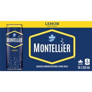 Montellier Lemon Carbonated Spring Water (355 ml Can)