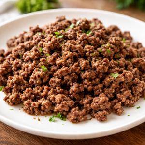 Ground Beef, Cooked (Medium)