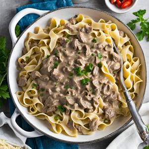 Beef Stroganoff with Noodles (1 Cup)