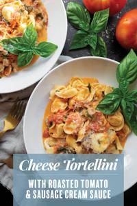 Cheese Tortellini with Cream Sauce (1 Cup)